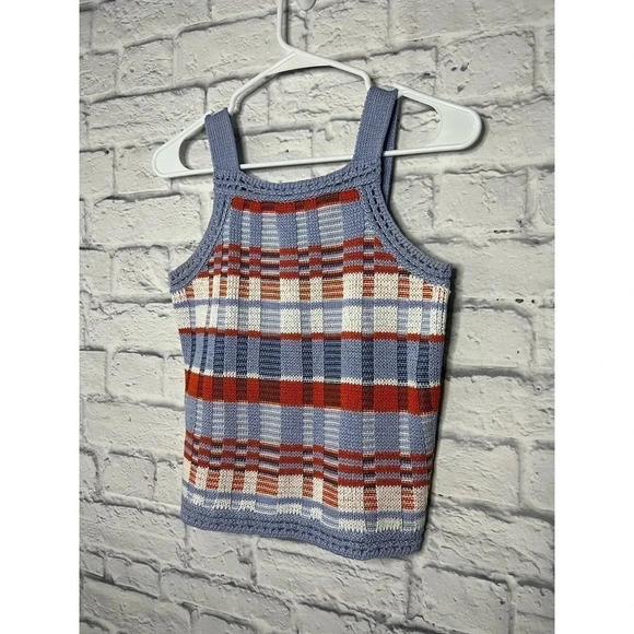 Banana Republic PLAID CROPPED SWEATER TANK XS. - Picture 5 of 6